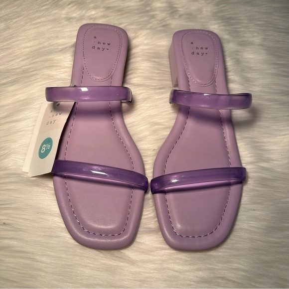 NWT A New Day Lavender Annie Memory Foam Slide Sandals Size 8.5 - Picture 2 of 9
